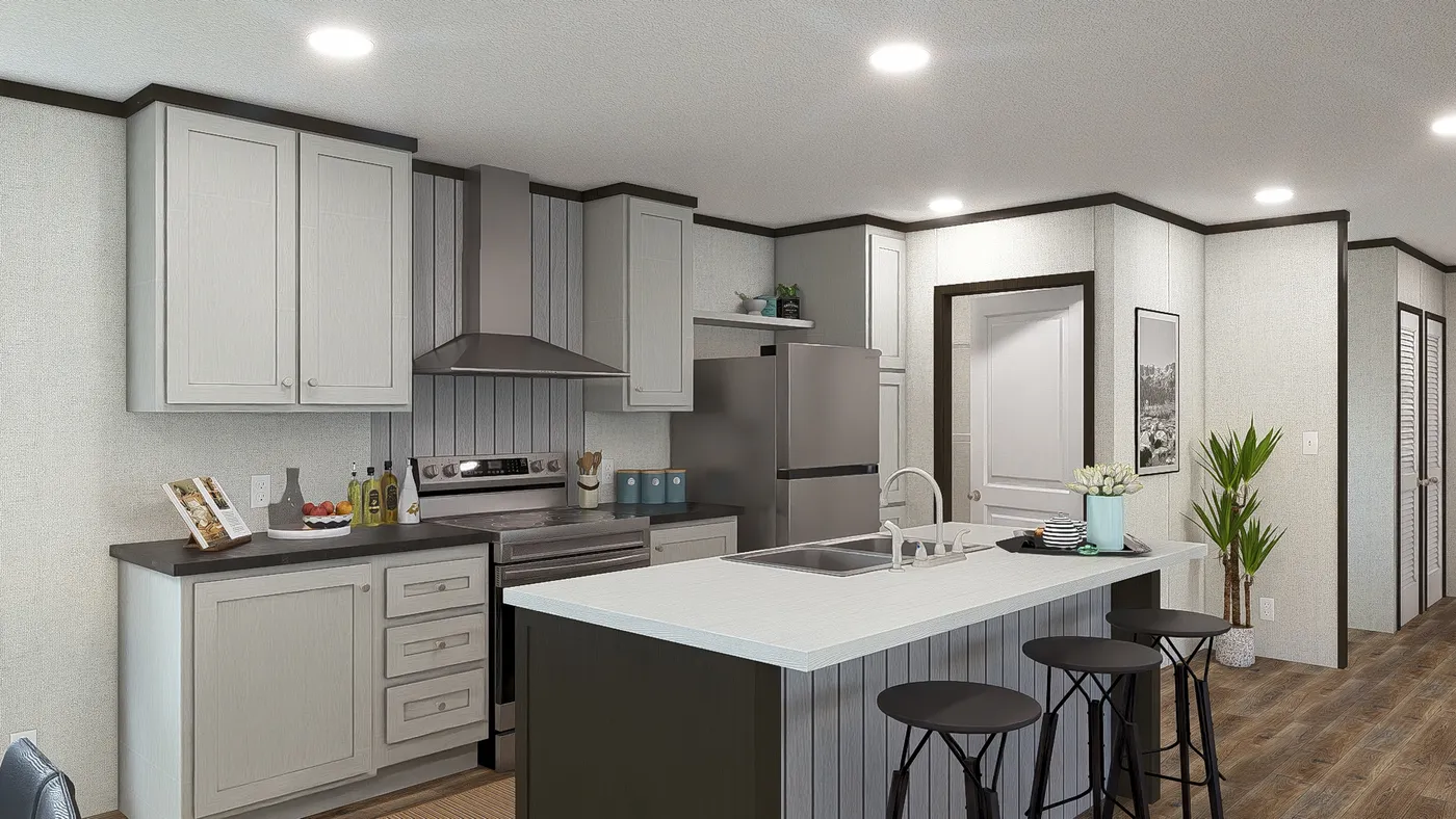 The REVEAL Kitchen. This Manufactured Mobile Home features 3 bedrooms and 2 baths.