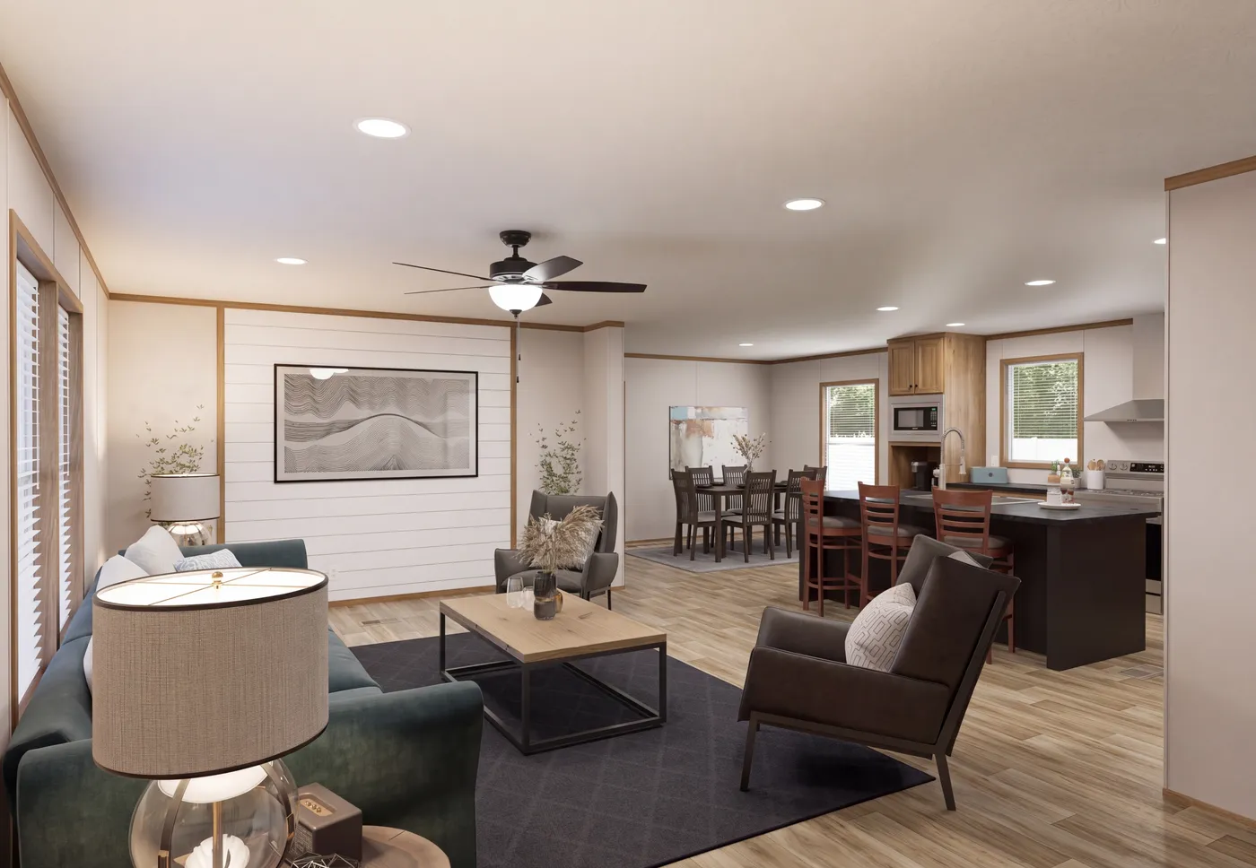 The THE MOUNTAINEER 72 Foyer. This Manufactured Mobile Home features 3 bedrooms and 2 baths.