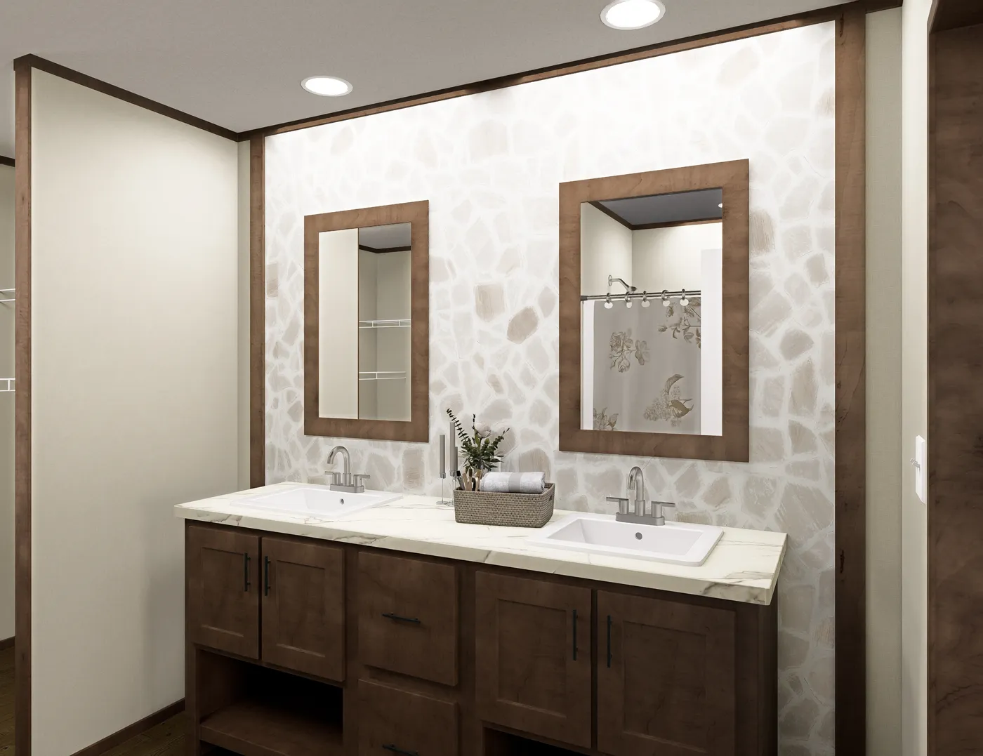 The MOROCCO Primary Bathroom. This Manufactured Mobile Home features 4 bedrooms and 2 baths.