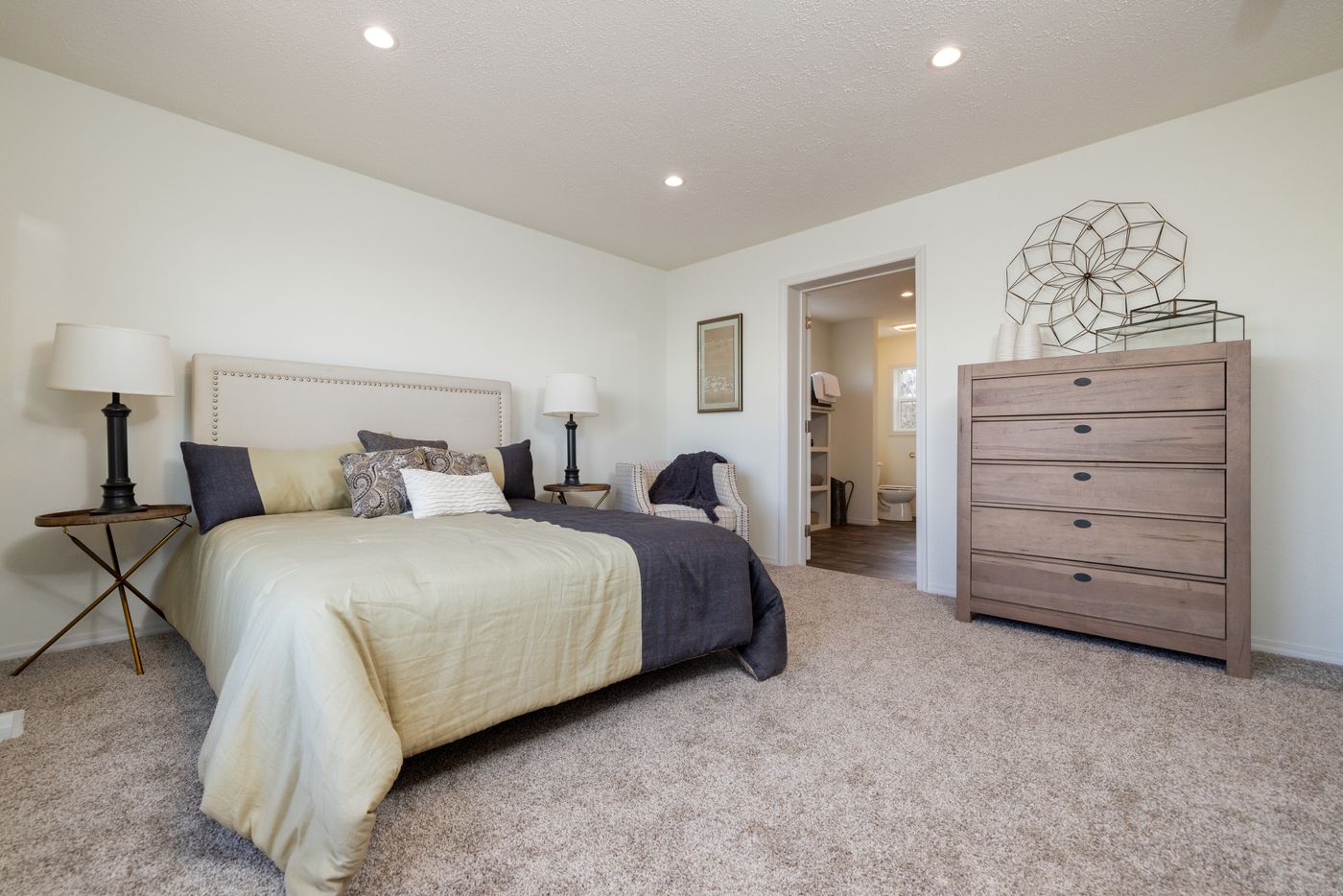 The THE WASHINGTON MOD Bedroom. This Modular Home features 3 bedrooms and 2 baths.