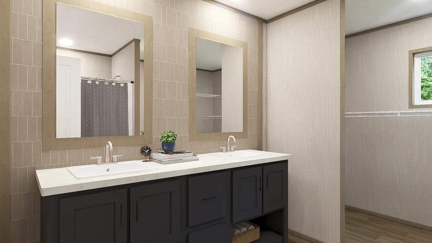 Tranquility. The RIO Exterior. This Manufactured Mobile Home features 3 bedrooms and 2 baths.