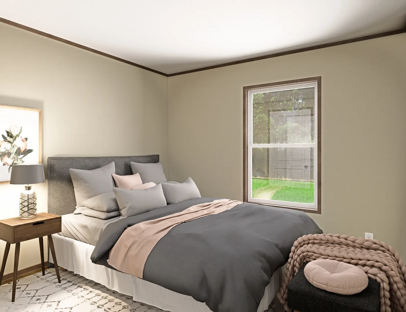 The MOROCCO Guest Bedroom. This Manufactured Mobile Home features 4 bedrooms and 2 baths.