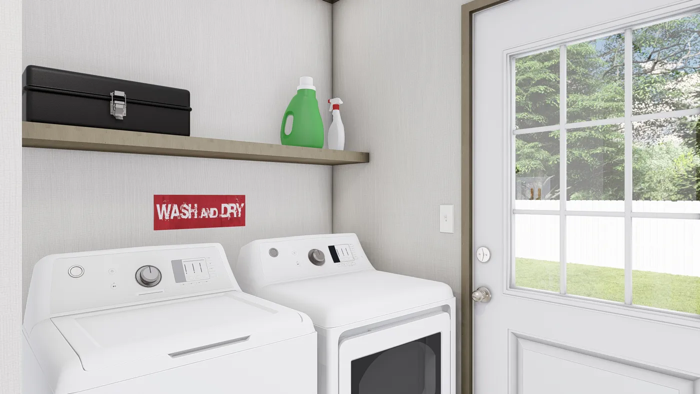The MAGELLAN Utility Room. This Manufactured Mobile Home features 3 bedrooms and 2 baths.