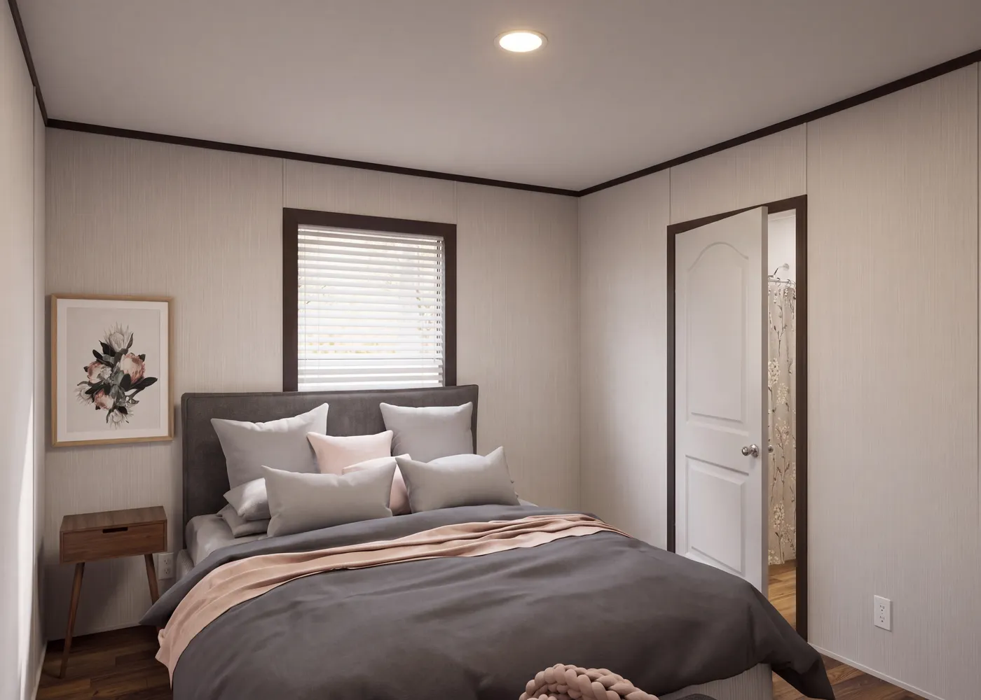 The THE FUSION 32H Bedroom. This Manufactured Mobile Home features 5 bedrooms and 3 baths.
