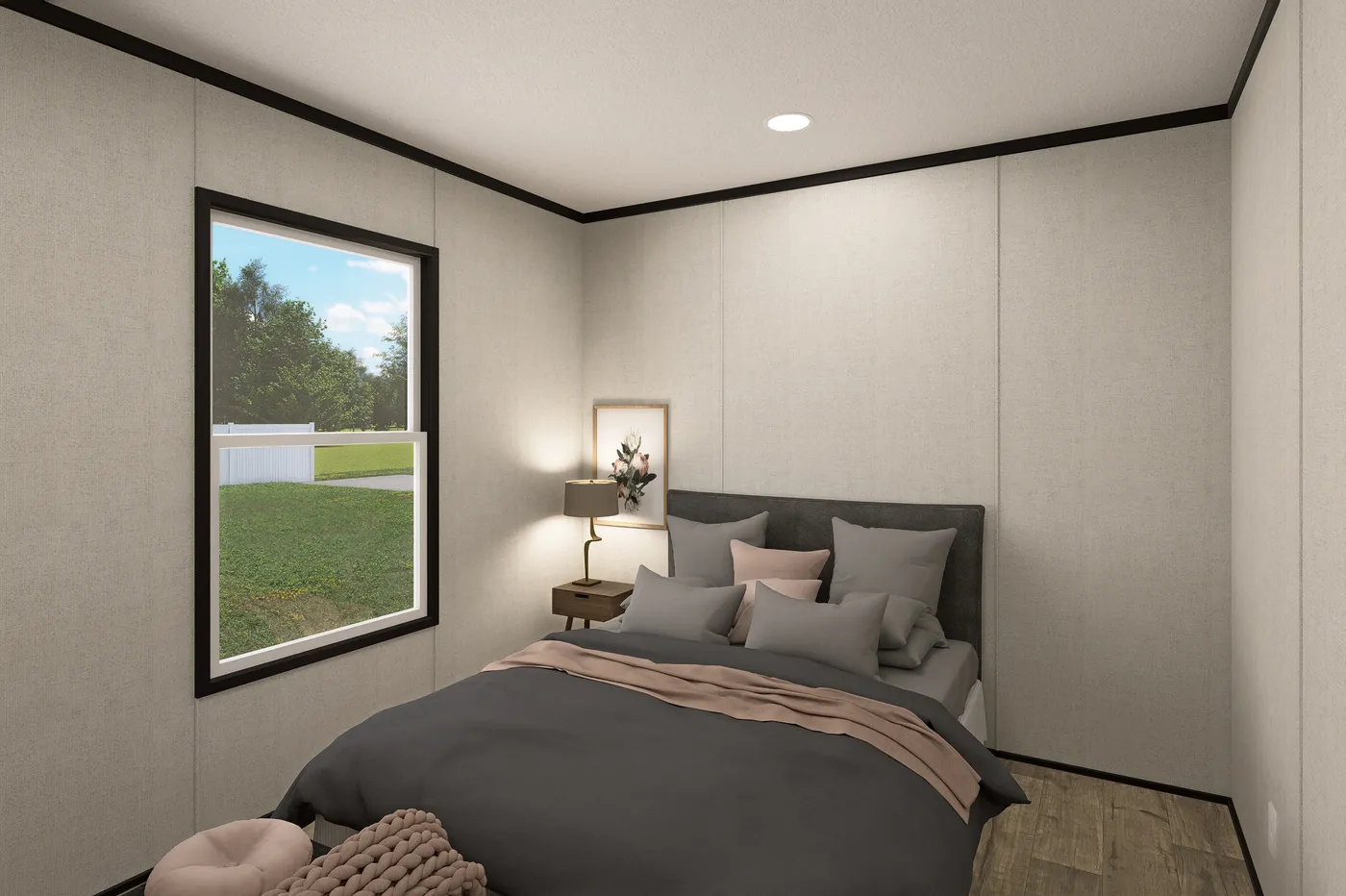 The THE MOUNTAINEER 48 Bedroom. This Manufactured Mobile Home features 3 bedrooms and 2 baths.