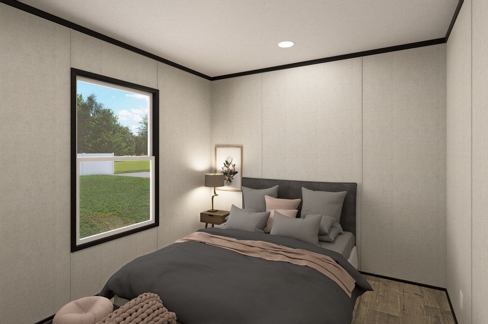 The THE MOUNTAINEER 48 Bedroom. This Manufactured Mobile Home features 3 bedrooms and 2 baths.