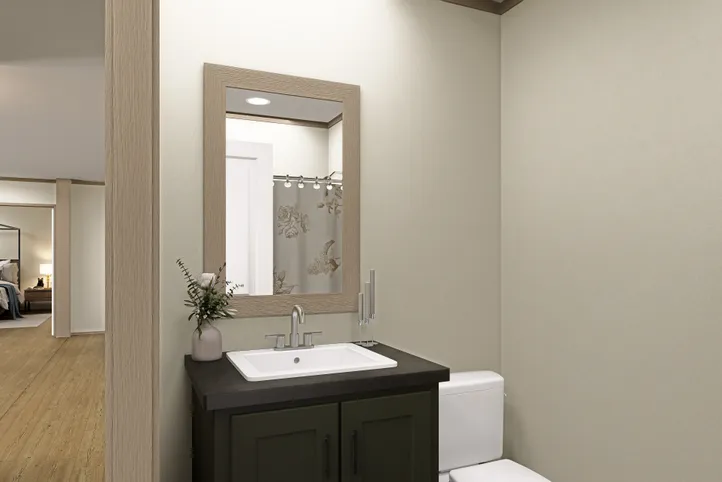 The SUMMIT Guest Bathroom. This Manufactured Mobile Home features 4 bedrooms and 3 baths.