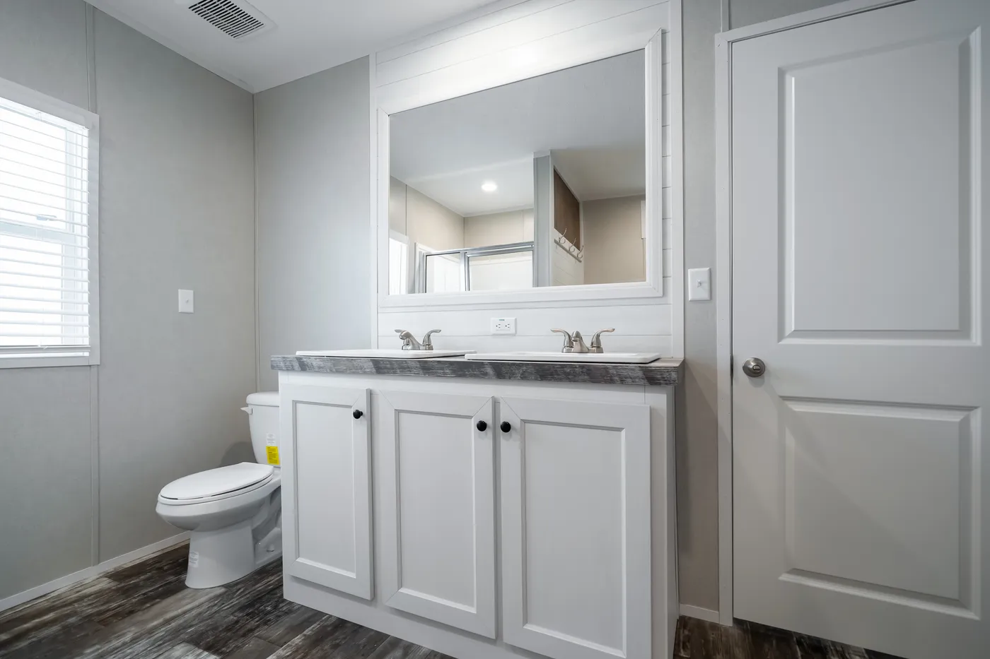 The WILLOW Primary Bathroom. This Manufactured Mobile Home features 3 bedrooms and 2 baths.