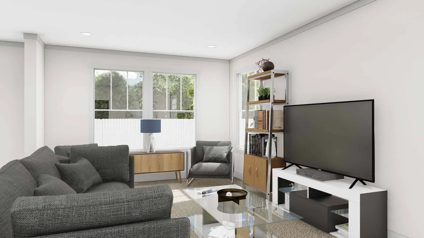 The AFRICA Living Room. This Manufactured Mobile Home features 3 bedrooms and 2 baths.