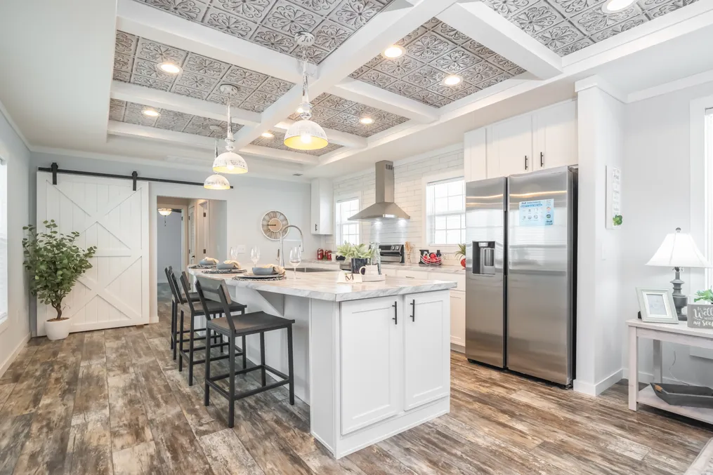 The THE DEWEY Kitchen. This Manufactured Mobile Home features 3 bedrooms and 2 baths.