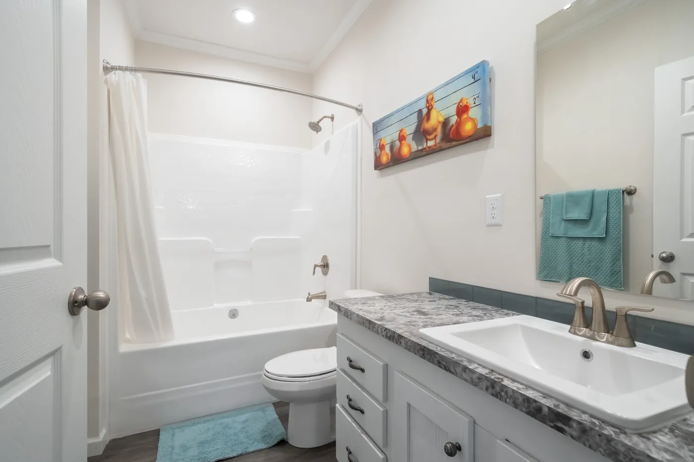 The 3458 MOD 76X32 CAROLINA RAELYN Exterior. This Modular Home features 4 bedrooms and 3 baths.