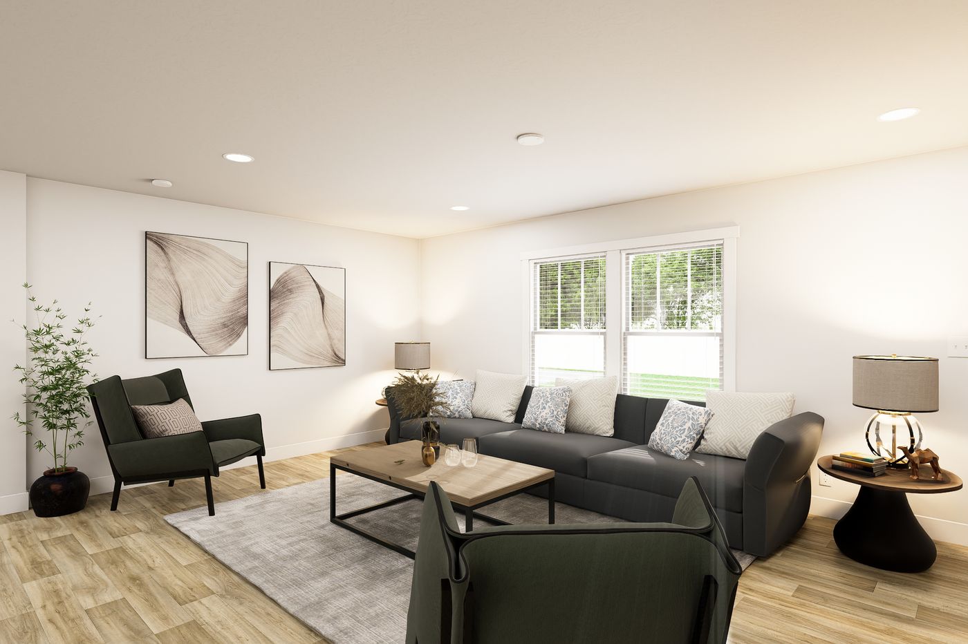 The RIGHT CHOICE 110 Dining Room. This Manufactured Mobile Home features 4 bedrooms and 2 baths.