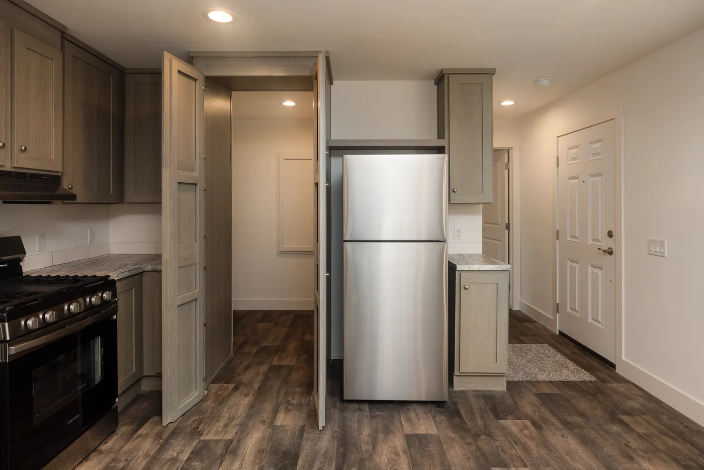 The RAMSEY 223 Kitchen. This Manufactured Mobile Home features 3 bedrooms and 2 baths.