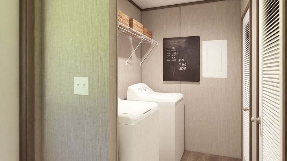 The LEGEND 28X56 4 BR Utility Room. This Manufactured Mobile Home features 4 bedrooms and 2 baths.
