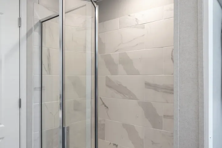 The STELLA Primary Bathroom. This Manufactured Mobile Home features 3 bedrooms and 2 baths.