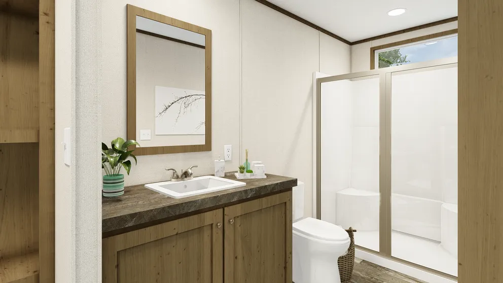 The GRAND LIVING 72A Exterior. This Manufactured Mobile Home features 3 bedrooms and 2 baths.