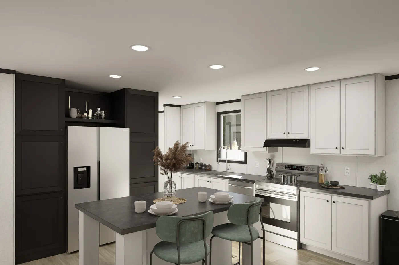 The PLATINUM ANNIVERSARY Exterior. This Manufactured Mobile Home features 3 bedrooms and 2 baths.