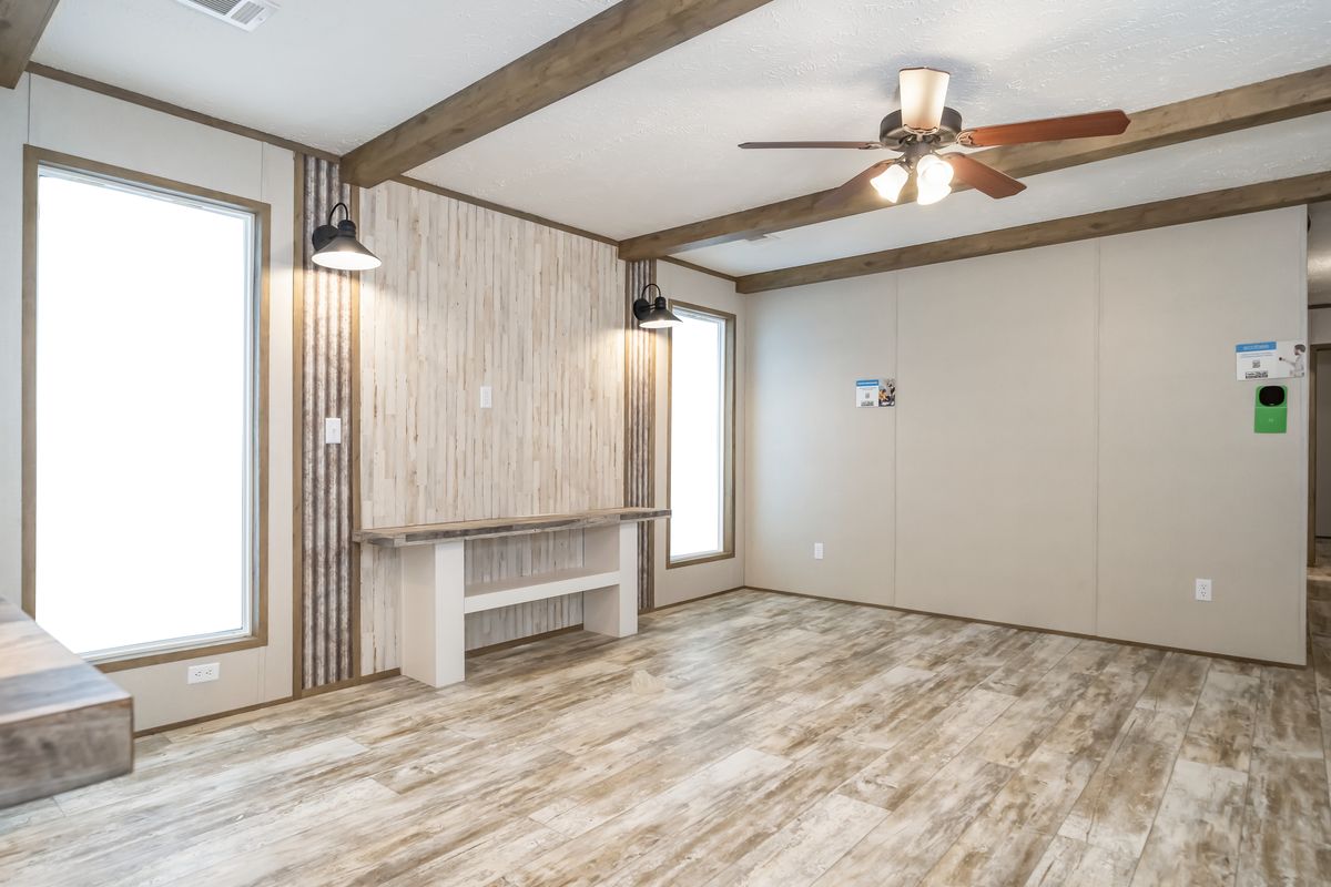 The RIVERHAVEN Exterior. This Manufactured Mobile Home features 3 bedrooms and 2 baths.