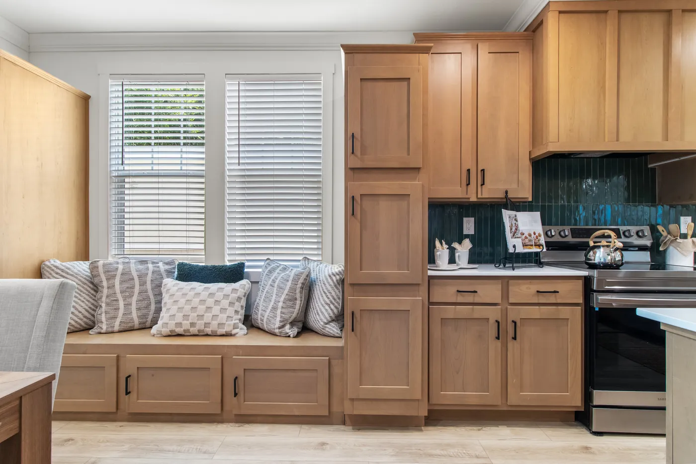 The THE VALENTINO Kitchen. This Manufactured Mobile Home features 4 bedrooms and 2.5 baths.