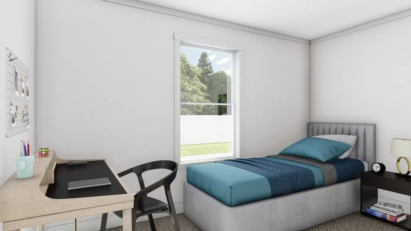The HEY JUDE Bedroom. This Manufactured Mobile Home features 5 bedrooms and 2 baths.