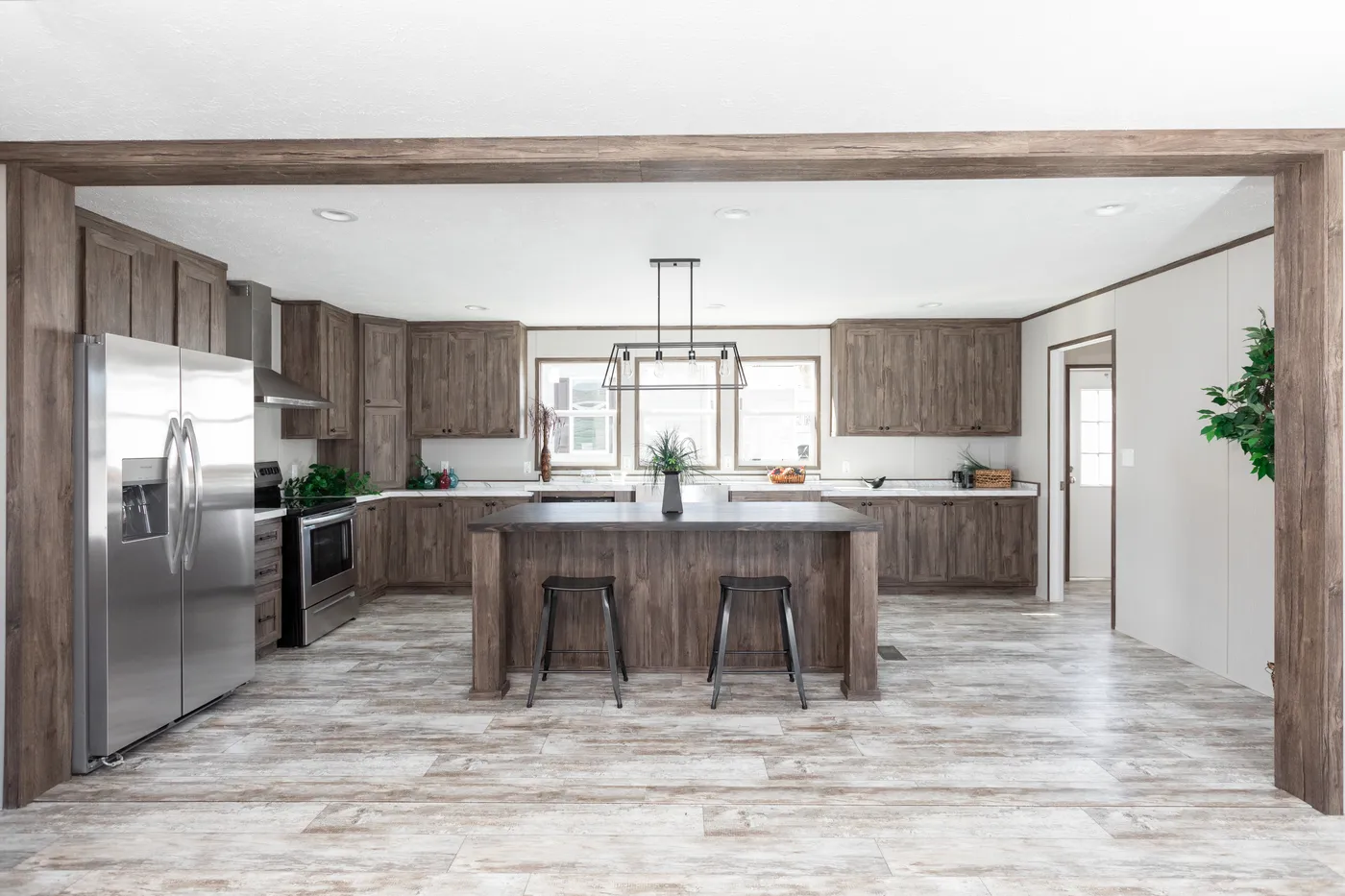 The LEWIS Kitchen. This Manufactured Mobile Home features 3 bedrooms and 2 baths.