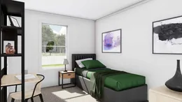 The STAYIN ALIVE Bedroom. This Modular Home features 3 bedrooms and 2 baths.