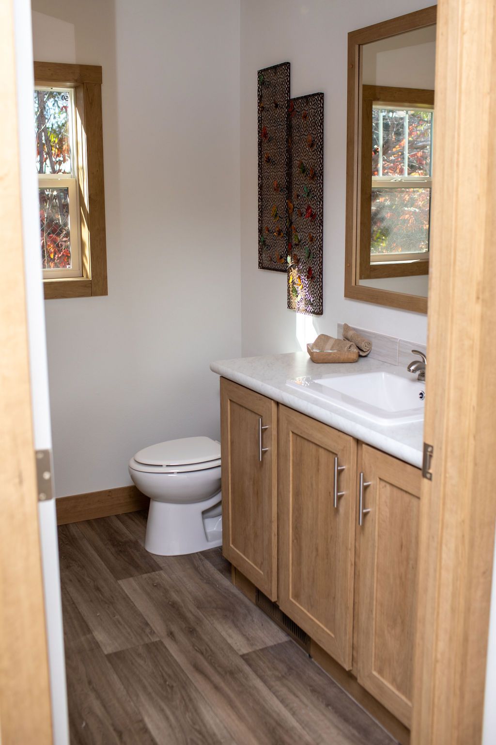 The RAMSEY 223 Guest Bathroom. This Manufactured Mobile Home features 3 bedrooms and 2 baths.