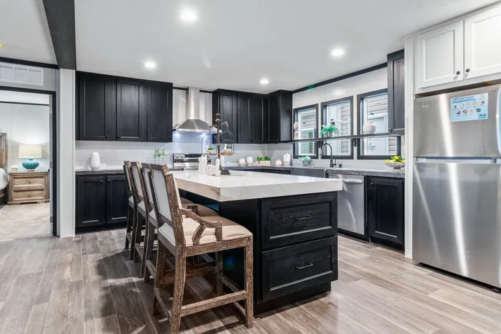 The THE RENEGADE Kitchen. This Manufactured Mobile Home features 3 bedrooms and 2 baths.