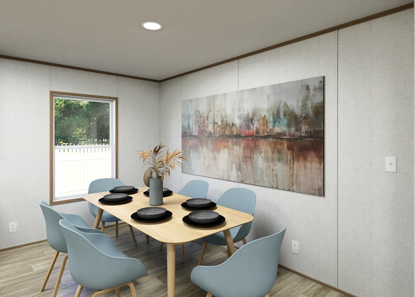 The VISTA Dining Area. This Manufactured Mobile Home features 3 bedrooms and 2 baths.
