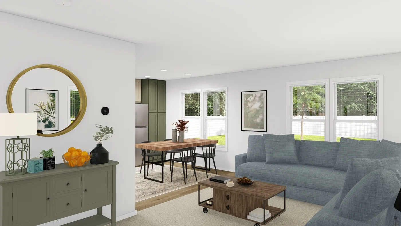 The DRM386A 2438'            DREAM Foyer. This Manufactured Mobile Home features 2 bedrooms and 2 baths.