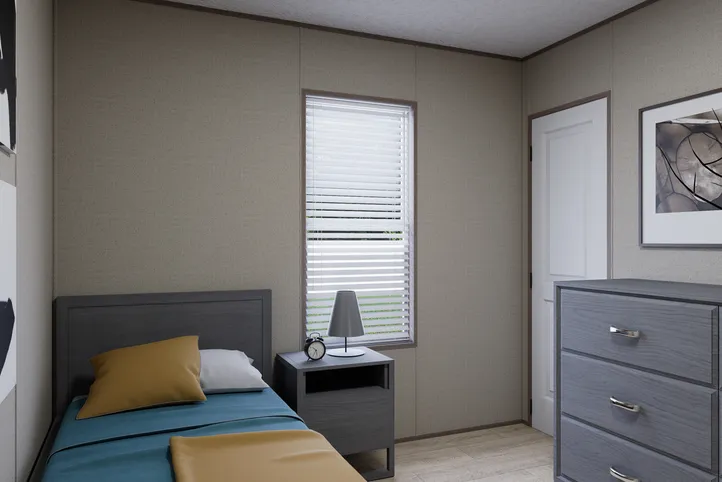 The THE ANNIVERSARY 76 Guest Bedroom. This Manufactured Mobile Home features 3 bedrooms and 2 baths.