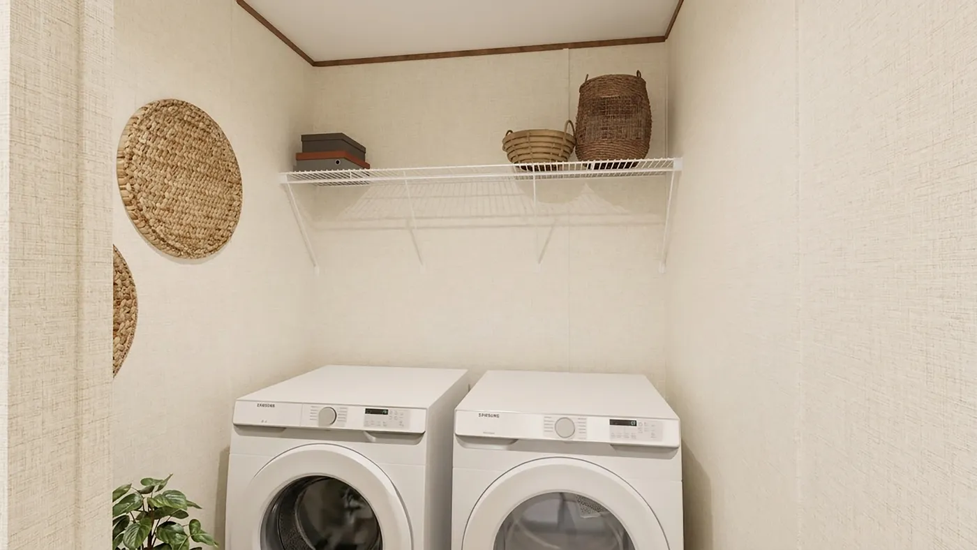 The ASPEN Utility Room. This Manufactured Mobile Home features 3 bedrooms and 2 baths.