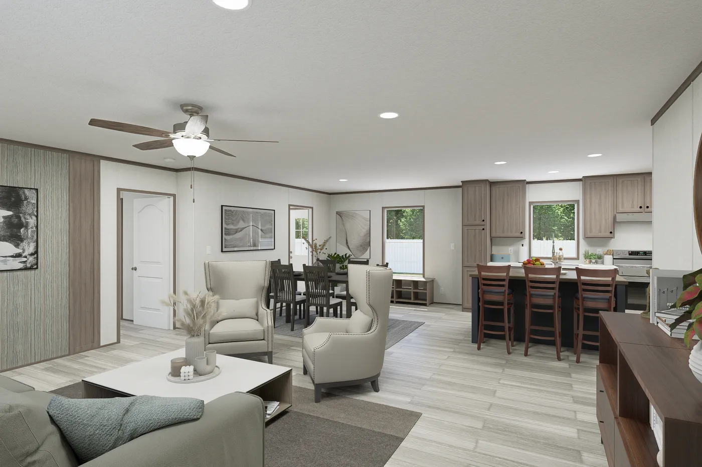 The THE MOUNTAINEER 64 Foyer. This Manufactured Mobile Home features 3 bedrooms and 2 baths.
