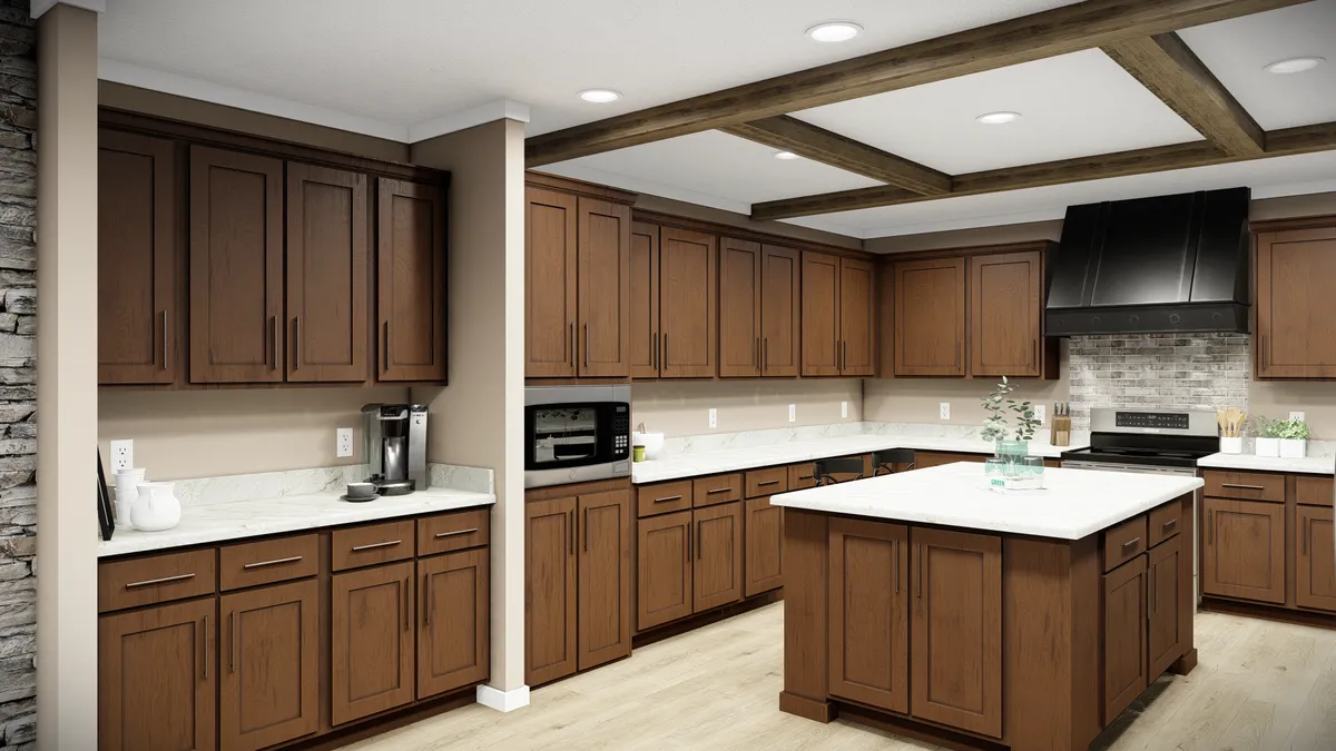 The THE BRYANT Kitchen. This Manufactured Mobile Home features 4 bedrooms and 2 baths.
