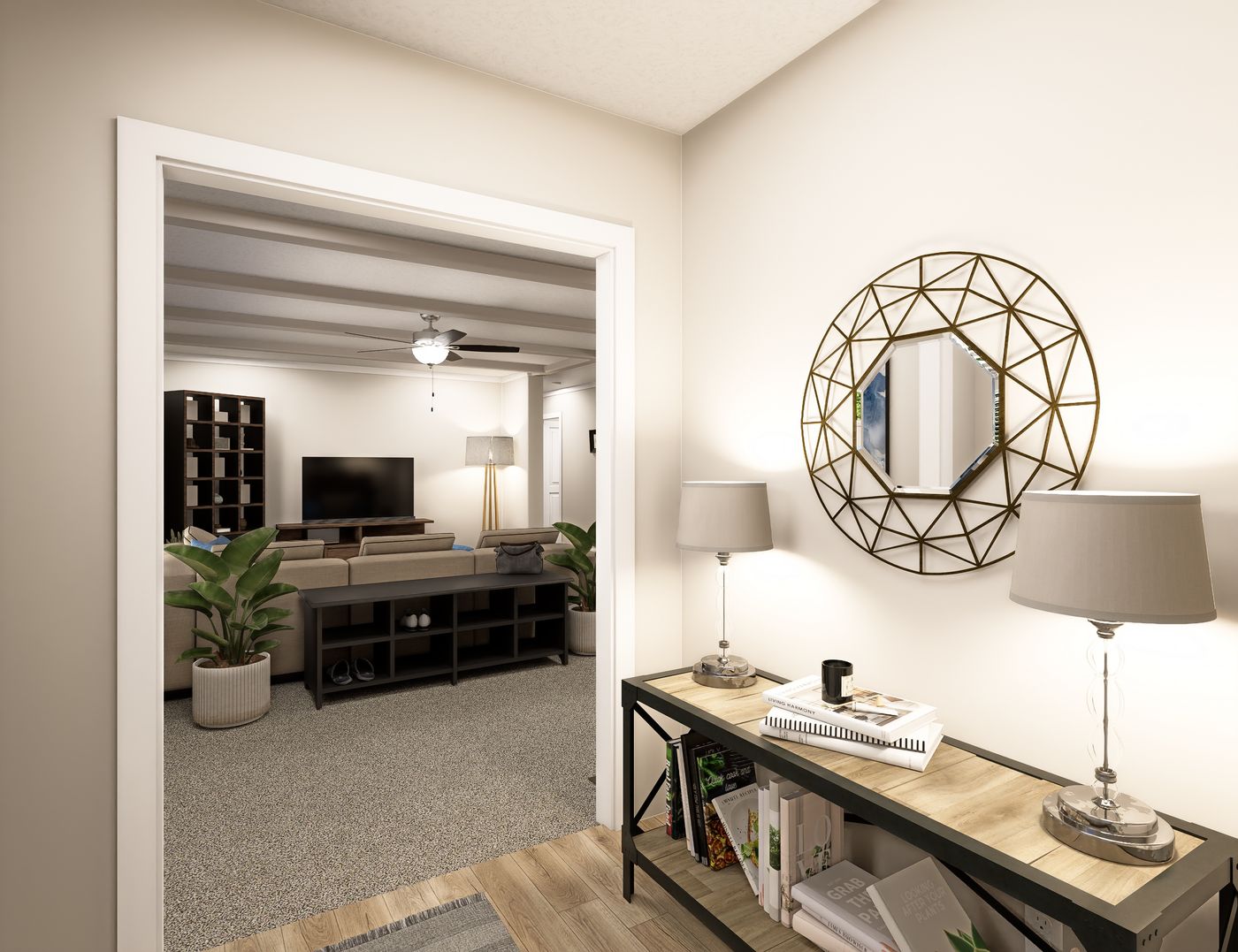 The CLASSIC 60B Foyer. This Manufactured Mobile Home features 3 bedrooms and 2 baths.