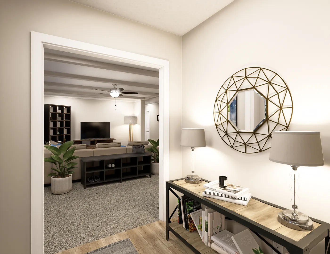 The CLASSIC 60B Foyer. This Manufactured Mobile Home features 3 bedrooms and 2 baths.