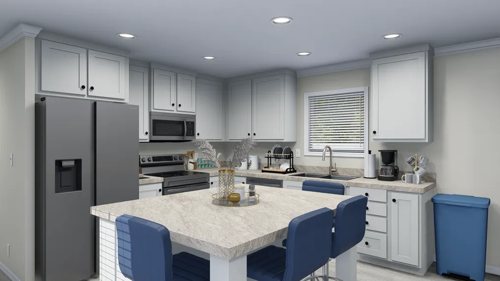 The 930  "HOLDEN" 7616 Kitchen. This Manufactured Mobile Home features 3 bedrooms and 2 baths.