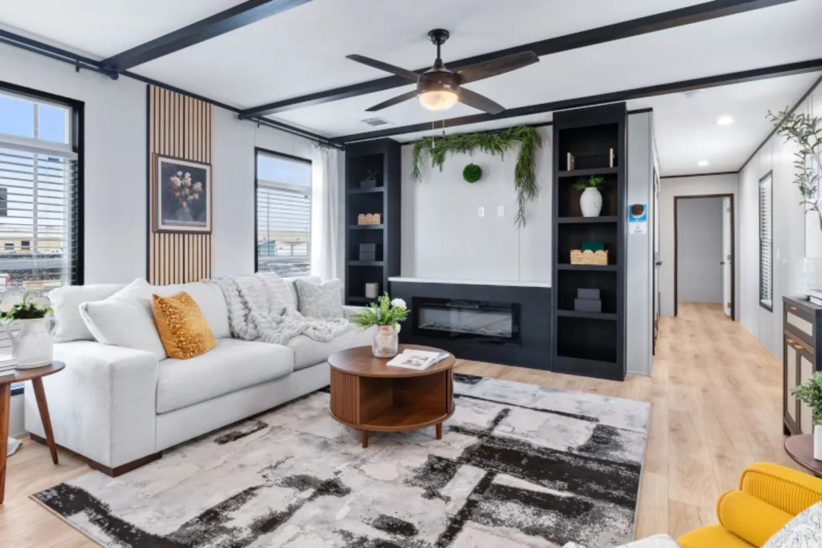 The ANNIVERSARY 16763S Home Theater. This Manufactured Mobile Home features 3 bedrooms and 2 baths.