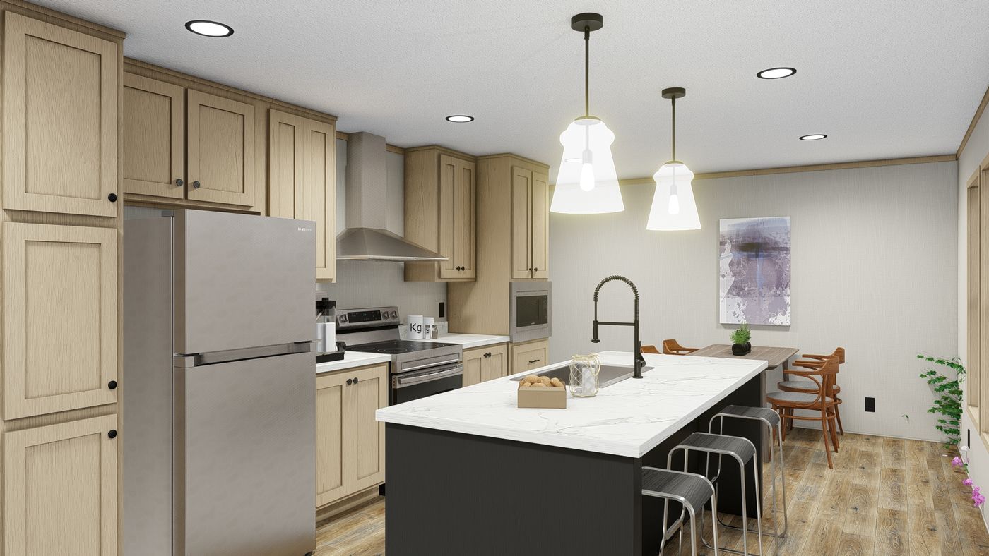 The RICHMOND Kitchen. This Manufactured Mobile Home features 3 bedrooms and 2 baths.