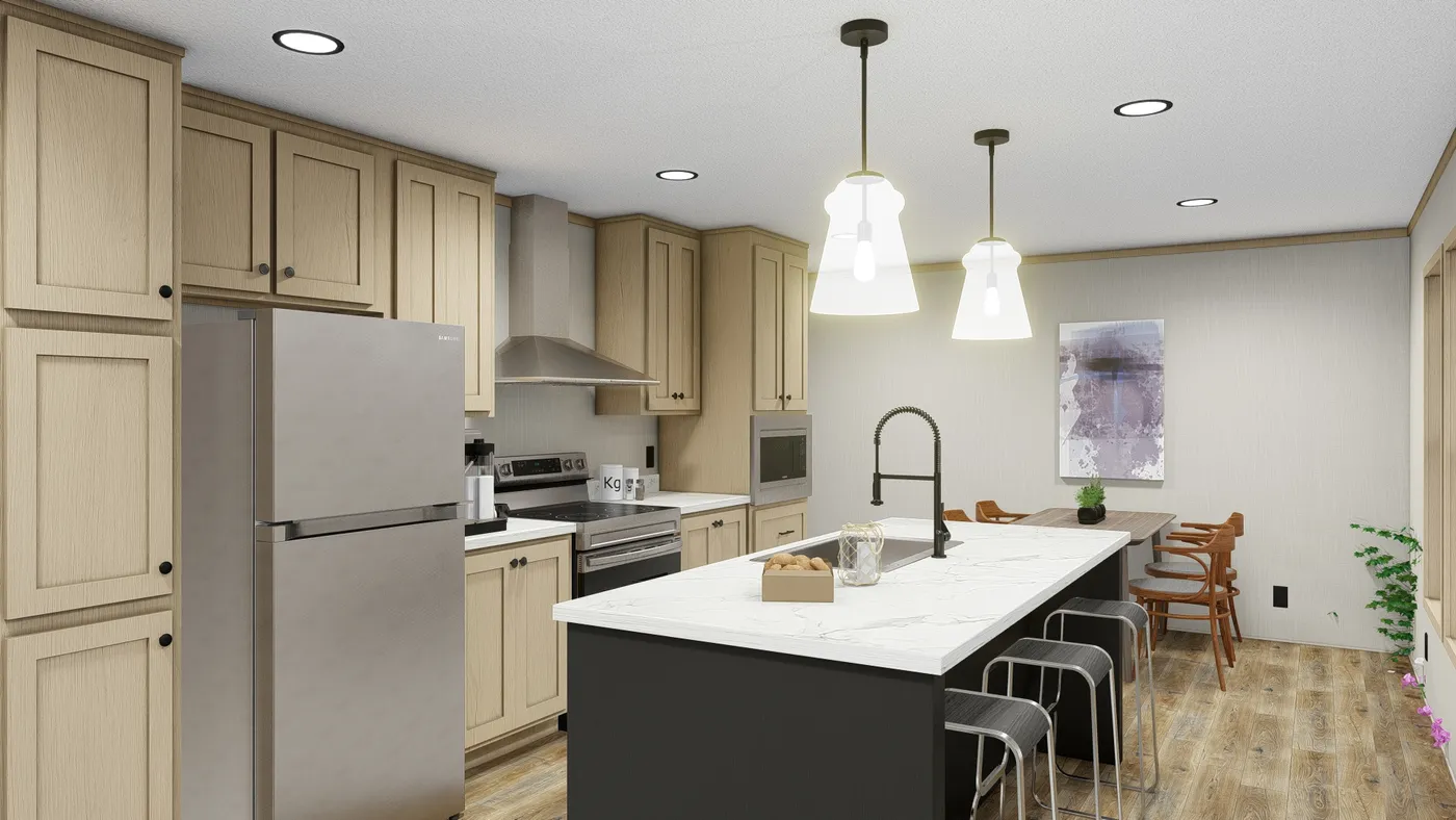 The RICHMOND Kitchen. This Manufactured Mobile Home features 3 bedrooms and 2 baths.