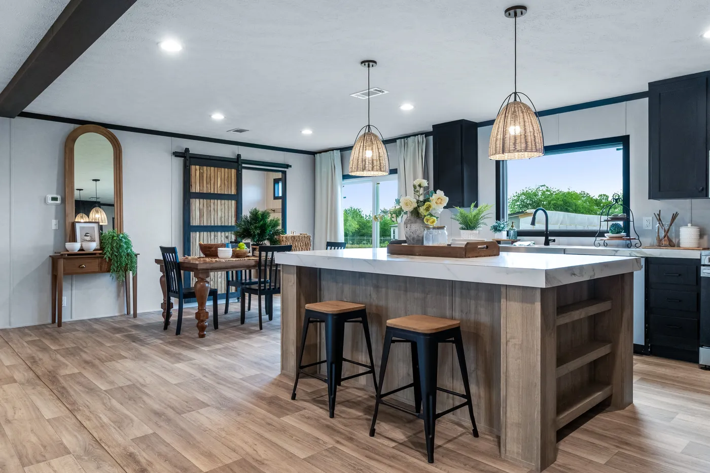 The ODYSSEY Kitchen. This Manufactured Mobile Home features 4 bedrooms and 2 baths.