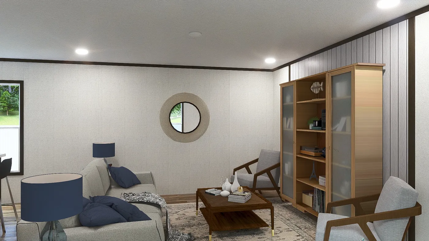 The BALANCE Living Room. This Manufactured Mobile Home features 3 bedrooms and 2 baths.