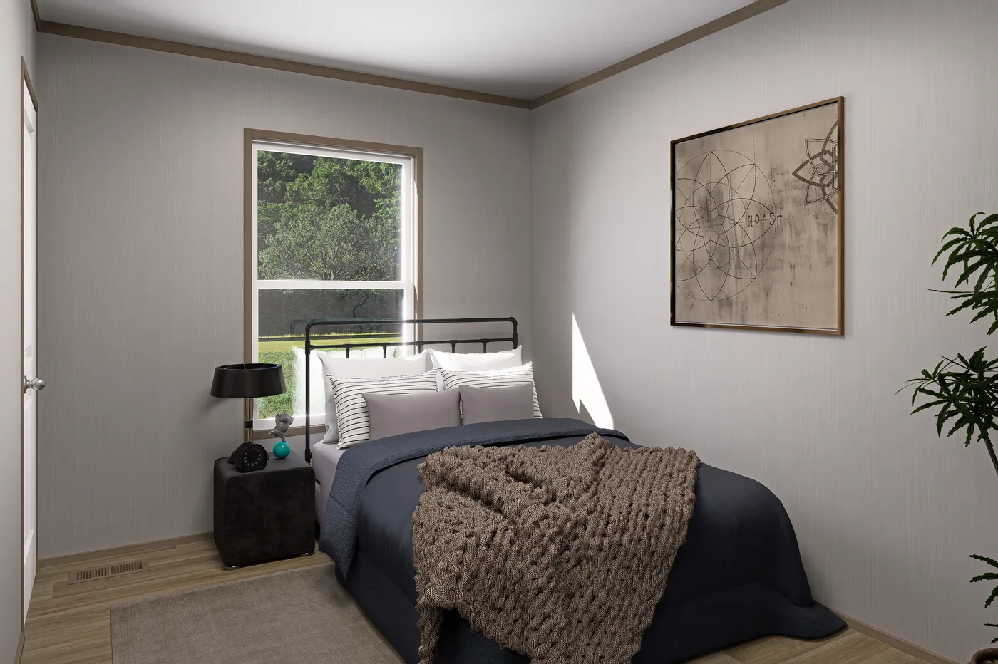 The VOYAGE Guest Bedroom. This Manufactured Mobile Home features 3 bedrooms and 2 baths.