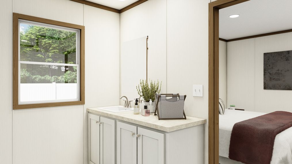 The DESIRE Primary Bathroom. This Manufactured Mobile Home features 3 bedrooms and 2 baths.