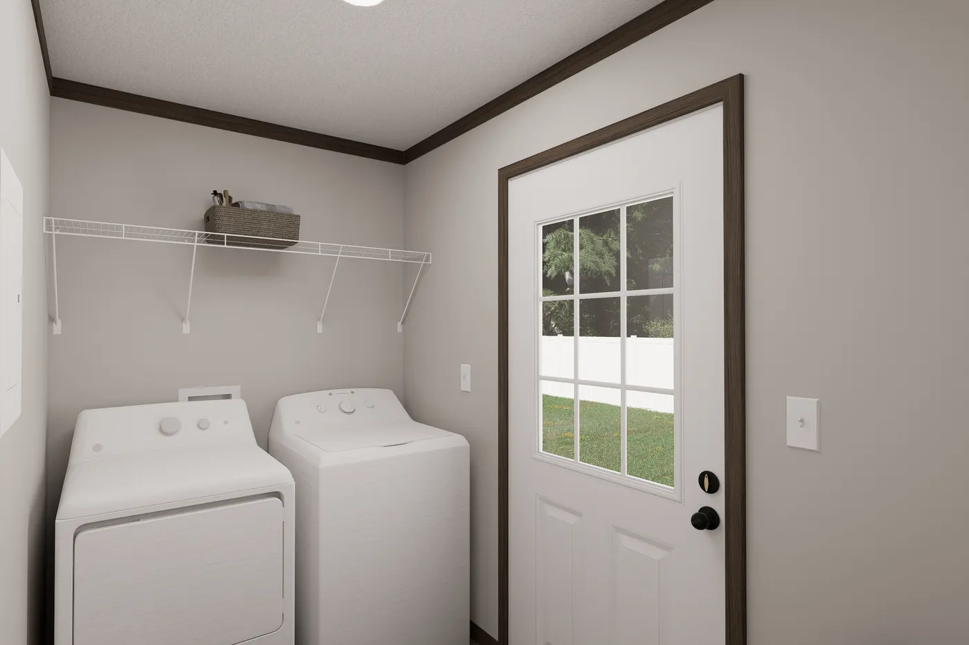 The THE TRUMAN Utility Room. This Manufactured Mobile Home features 3 bedrooms and 2 baths.
