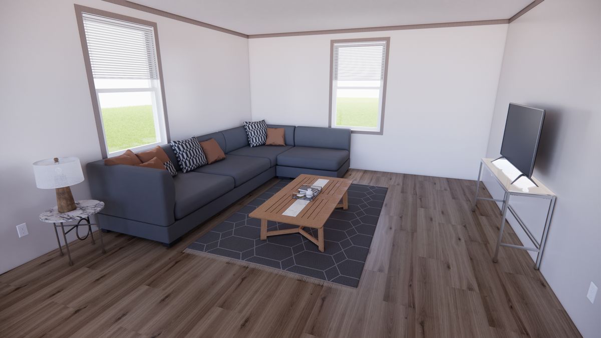 The 7616-4204 ADRENALINE Living Room. This Manufactured Mobile Home features 3 bedrooms and 3 baths.