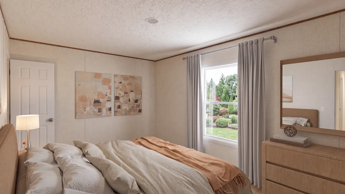 The MAGNOLIA Guest Bedroom. This Manufactured Mobile Home features 3 bedrooms and 2 baths.