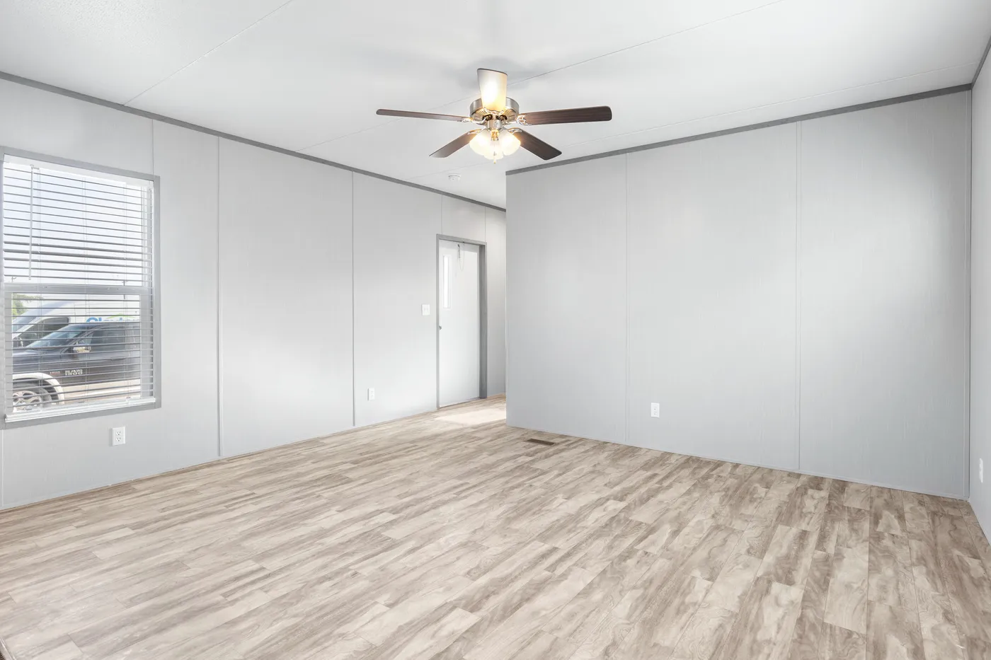 The BREEZE 16602A Living Room. This Manufactured Mobile Home features 2 bedrooms and 2 baths.
