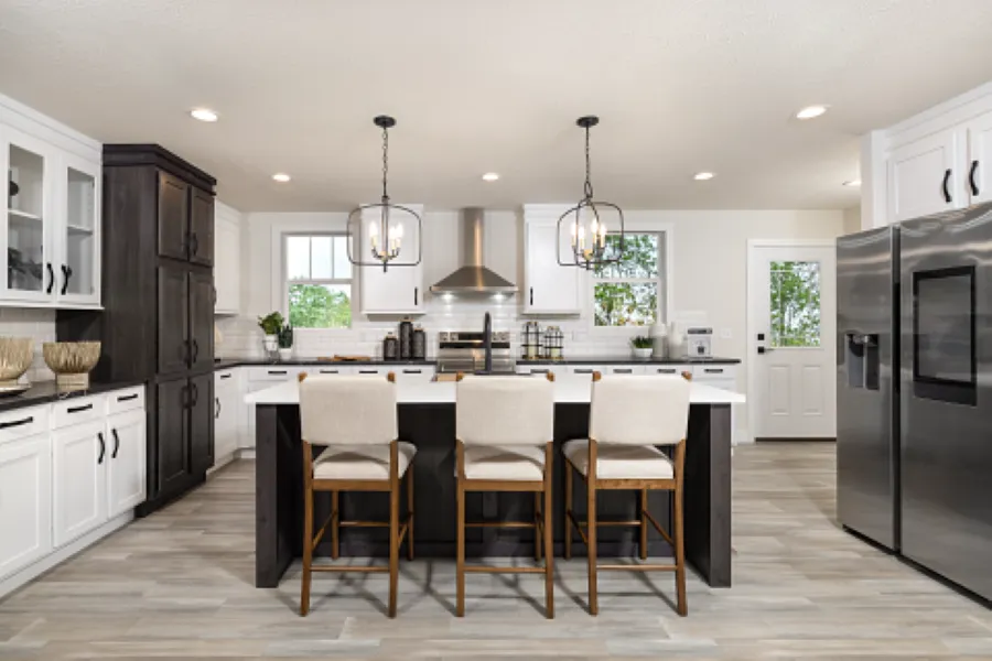 The STRATFORD PL 6630-MS062 SECT Kitchen. This Manufactured Mobile Home features 3 bedrooms and 2 baths.