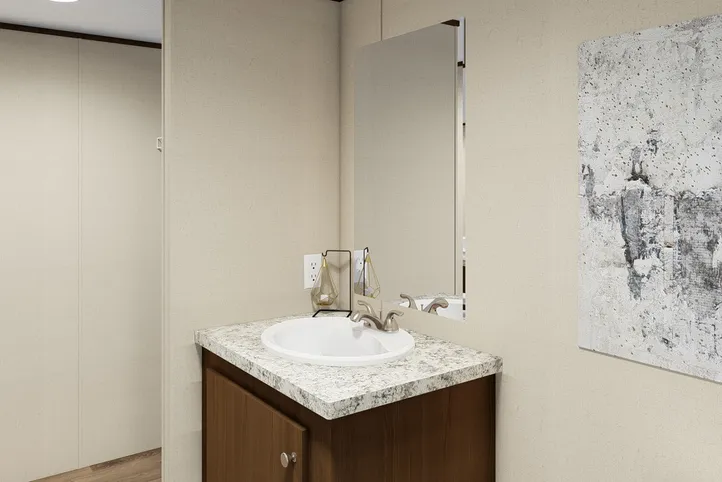 The GLORY Primary Bathroom. This Manufactured Mobile Home features 3 bedrooms and 2 baths.
